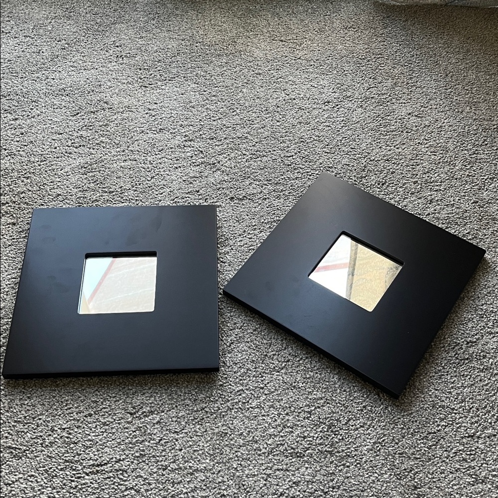 Black Square Mirrors